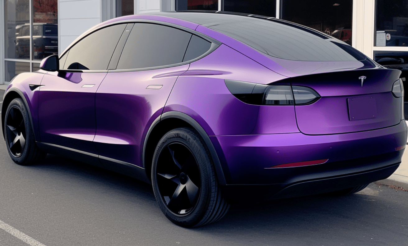 Purple Car Wrap 