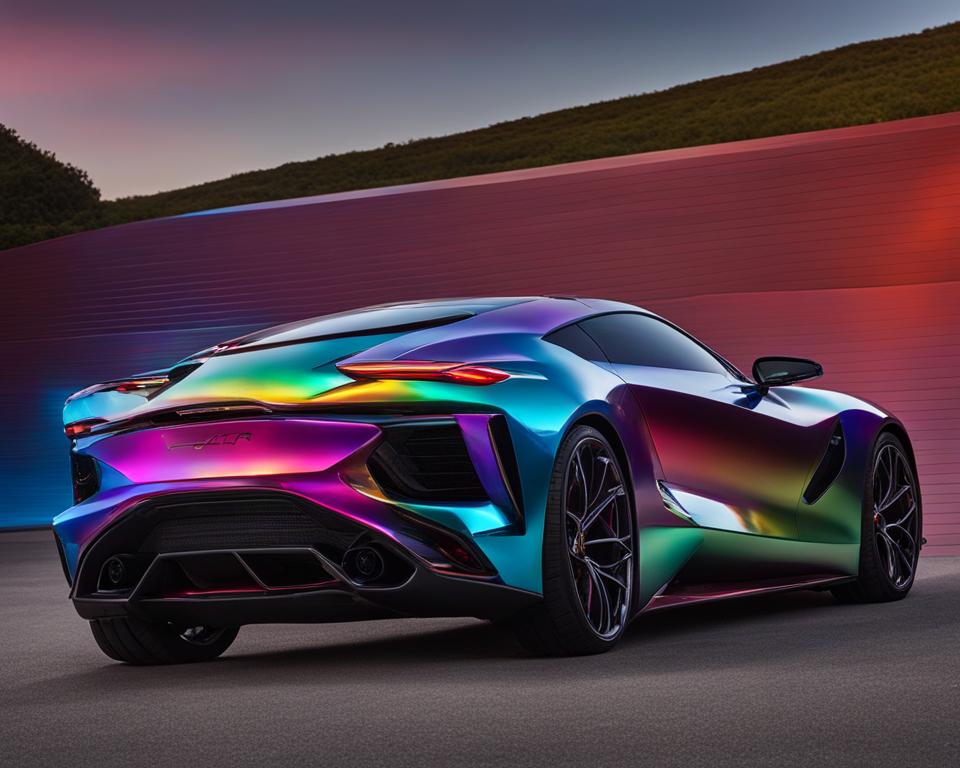 iridescent car wrap