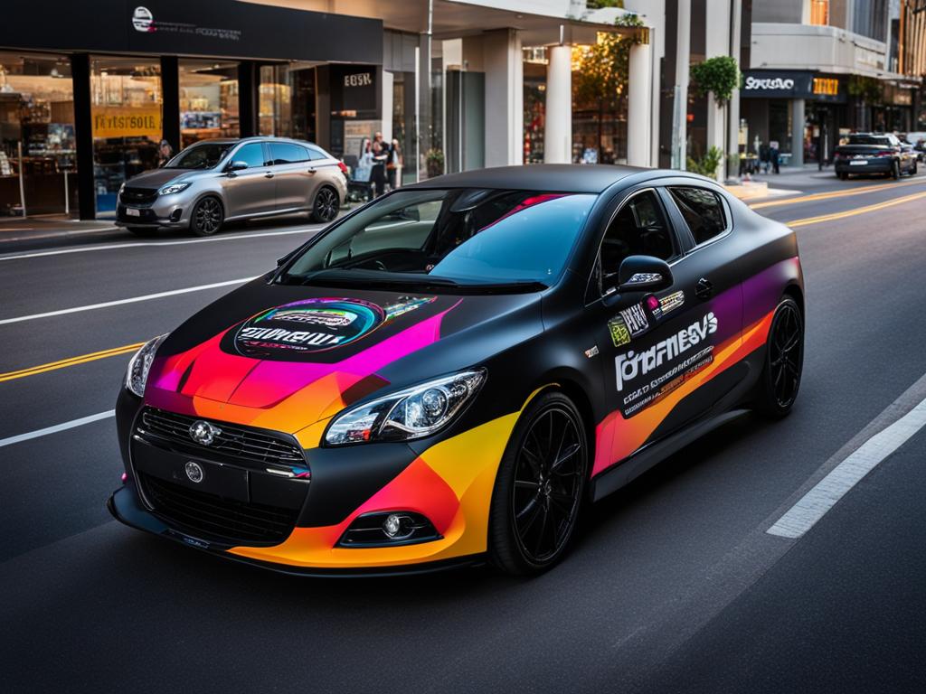 Mobile billboard Perth featuring matte car wraps